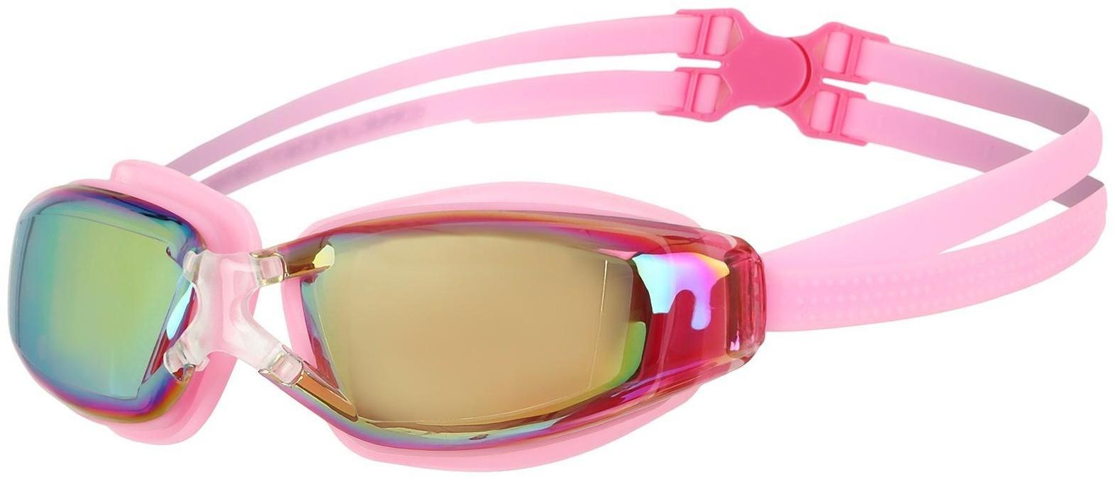 Очки для плавания взрослые, цвета микс