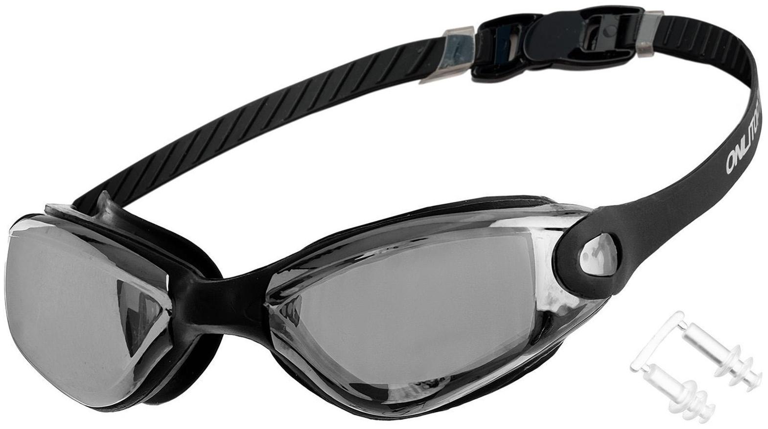 Очки для плавания взрослые + беруши, цвета микс