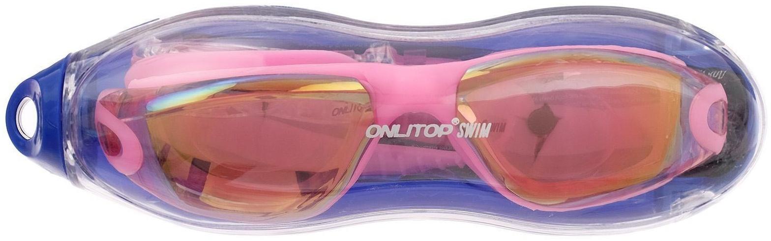 Очки для плавания взрослые + беруши, цвета микс