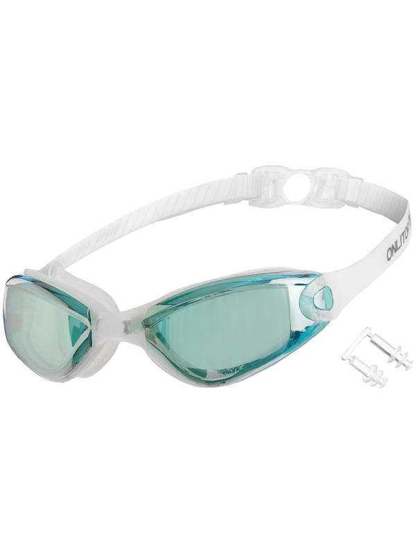 Очки для плавания взрослые + беруши, цвета микс