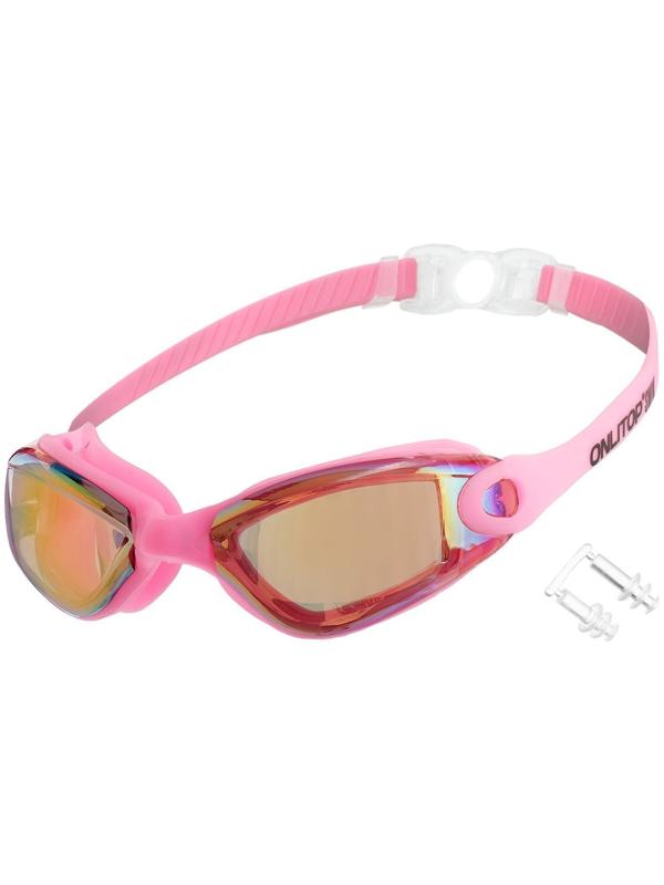 Очки для плавания взрослые + беруши, цвета микс