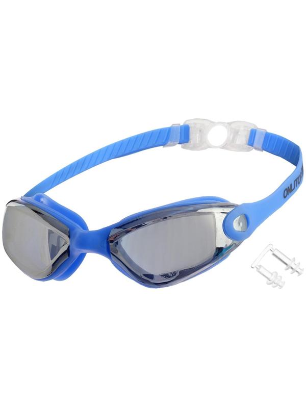 Очки для плавания взрослые + беруши, цвета микс