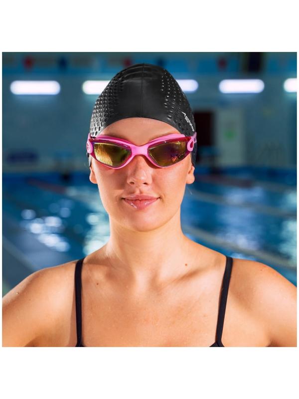 Очки для плавания взрослые + беруши, цвета микс