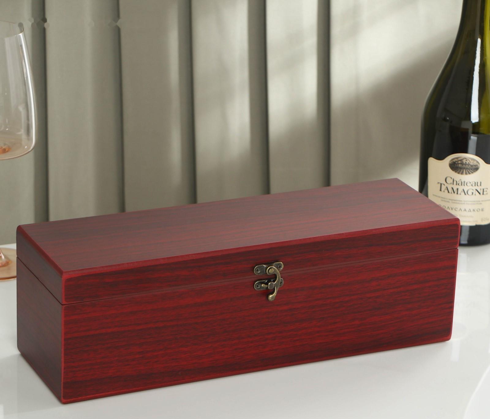 Набор для вина Доляна, 6 предметов: кейс для бутылки, каплеуловитель, штопор, пробка, кольцо, нож для фольги