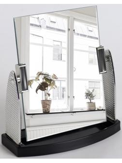 Зеркало настольное, зеркальная поверхность 11,5 × 14,5 см, цвет серебристый