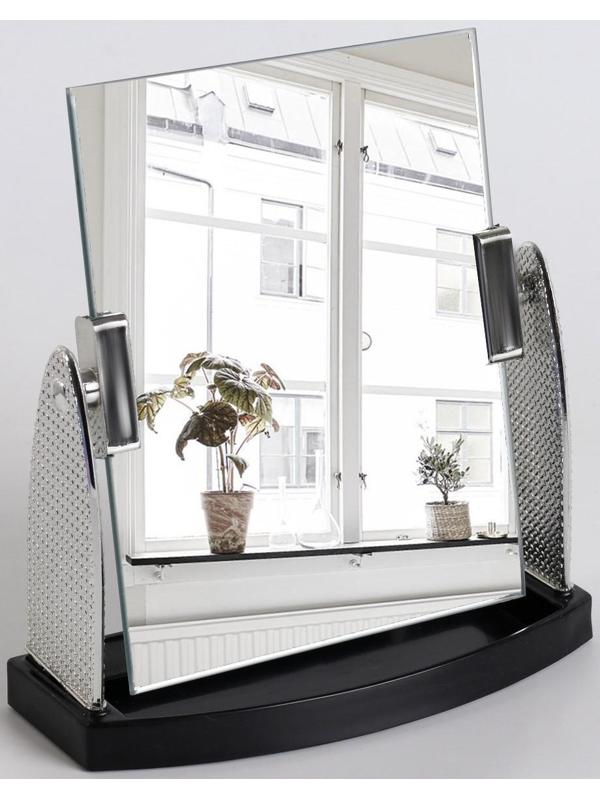 Зеркало настольное, зеркальная поверхность 11,5 × 14,5 см, цвет серебристый