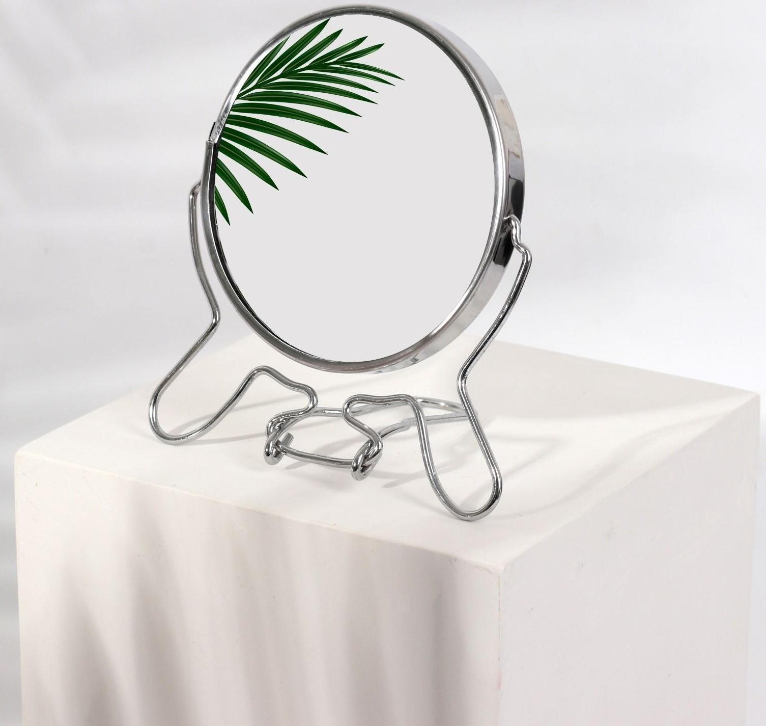 Зеркало складное-подвесное, двустороннее, с увеличением, d зеркальной поверхности 9 см, цвет серебристый