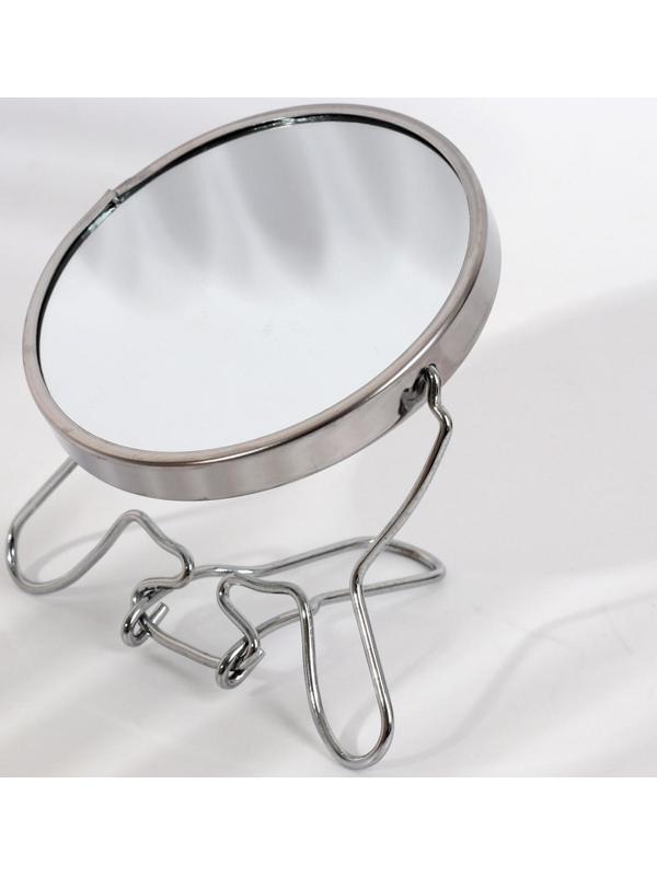 Зеркало складное-подвесное, двустороннее, с увеличением, d зеркальной поверхности 9 см, цвет серебристый