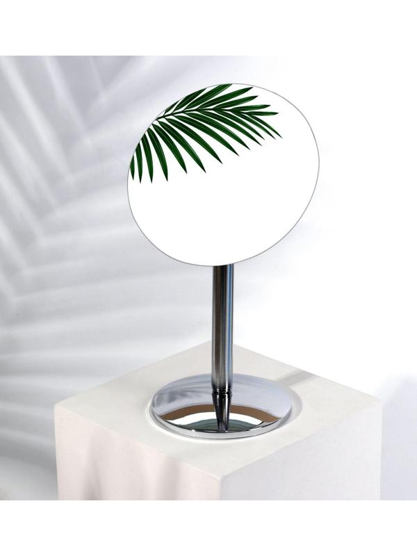 Зеркало настольное, d зеркальной поверхности 13,5 см, цвет серебристый