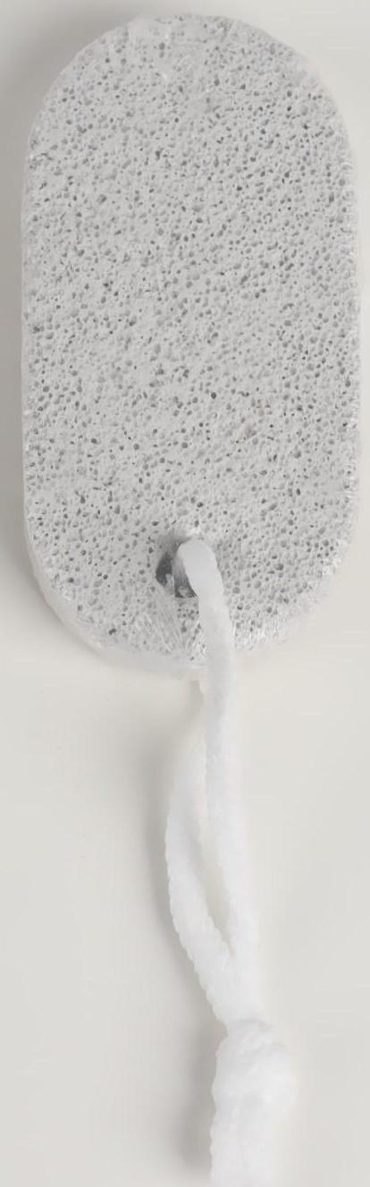 Пемза для педикюра, с подвесом, 9 × 4,5 см, цвет белый