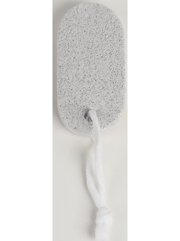 Пемза для педикюра, с подвесом, 9 × 4,5 см, цвет белый