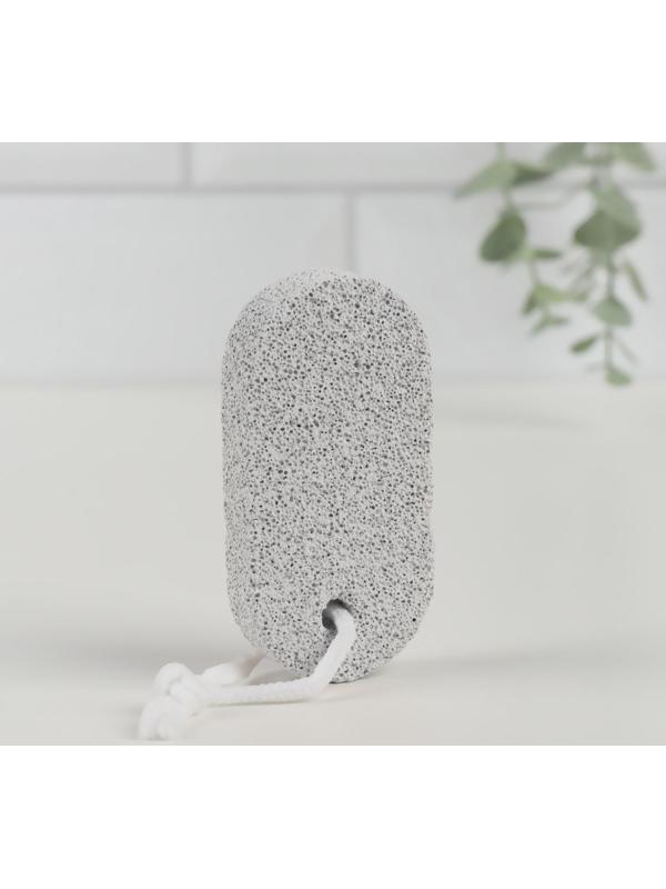 Пемза для педикюра, с подвесом, 9 × 4,5 см, цвет белый