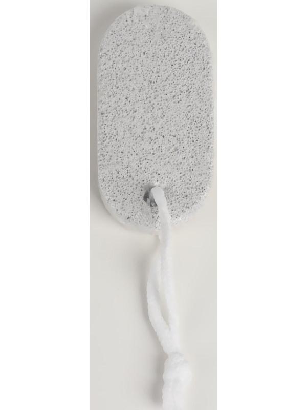 Пемза для педикюра, с подвесом, 9 × 4,5 см, цвет белый