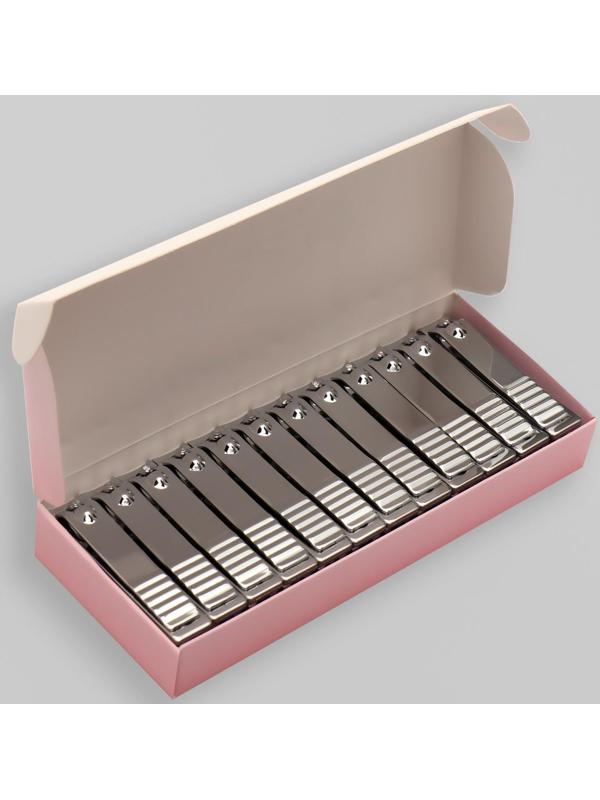 Кусачки-книпсер маникюрные, 5,5 см, фасовка 24 шт в коробке, цвет серебристый