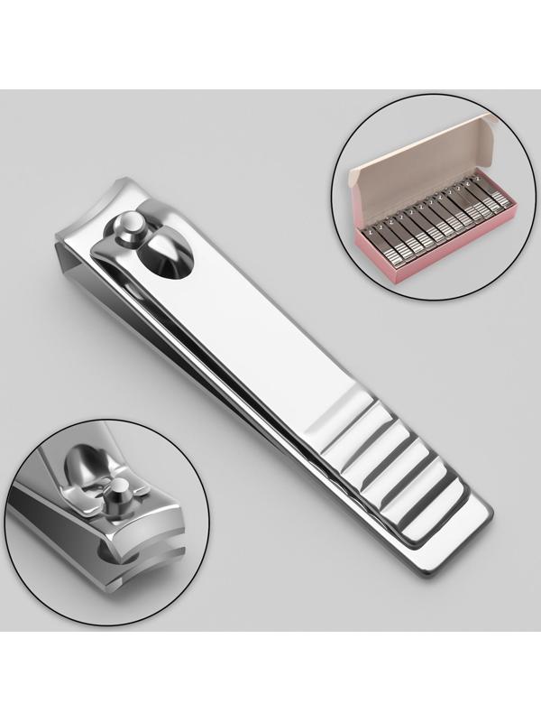 Кусачки-книпсер маникюрные, 5,5 см, фасовка 24 шт в коробке, цвет серебристый