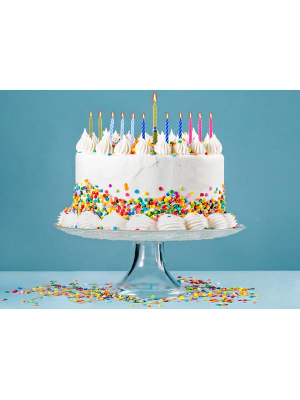 Свеча для торта (набор 12 свечей +1 музыкальная)