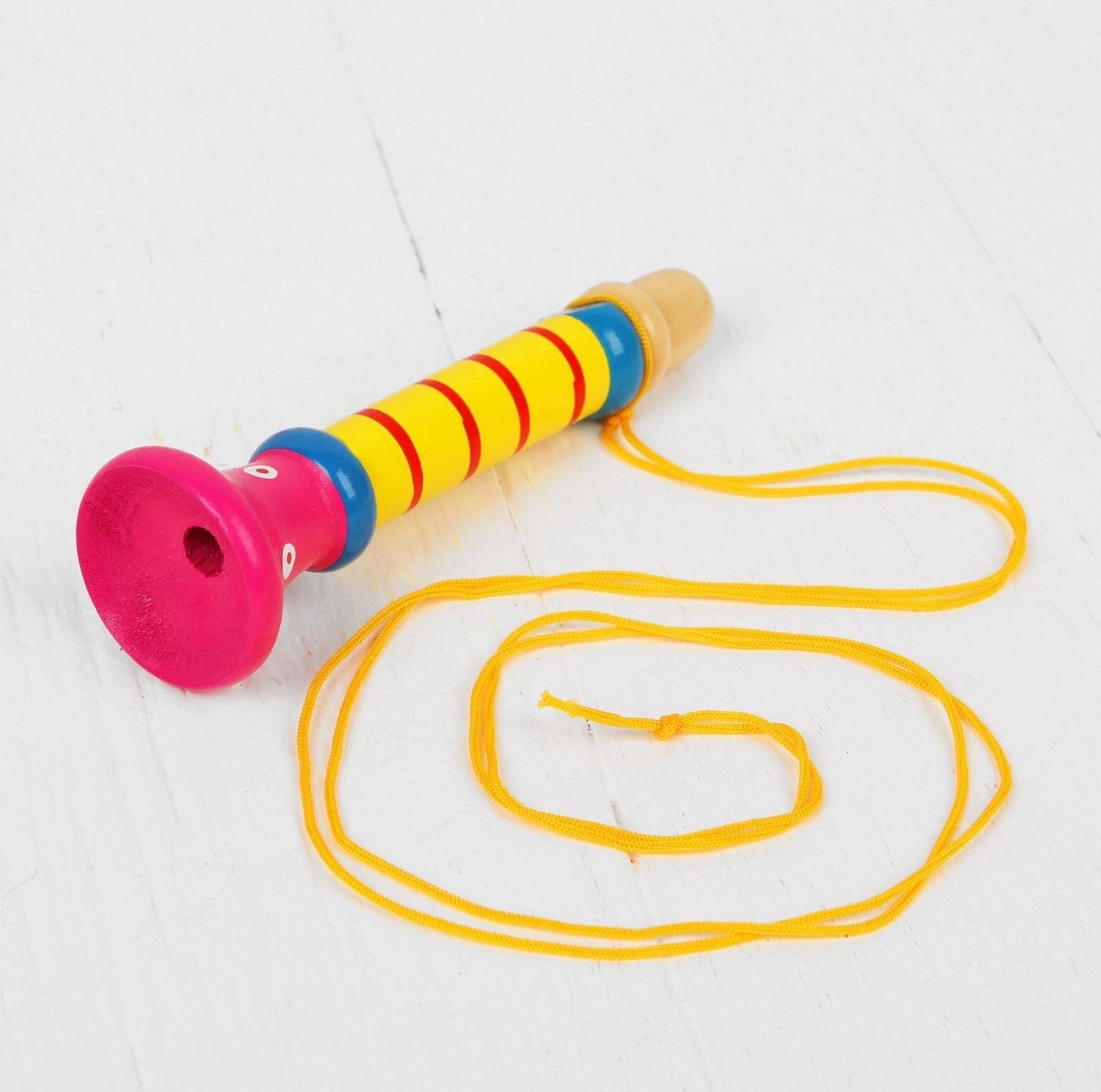 Музыкальная игрушка «Дудочка на веревочке», высокая, цвета МИКС