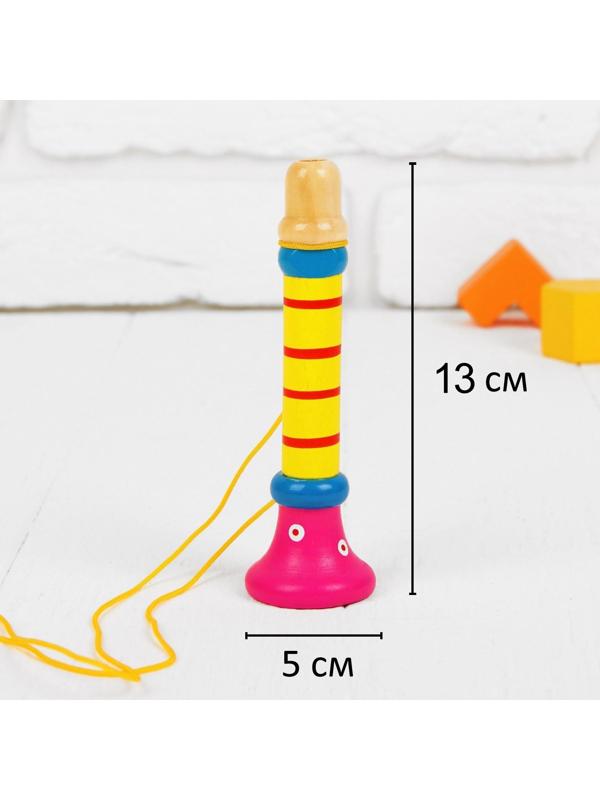Музыкальная игрушка «Дудочка на веревочке», высокая, цвета МИКС