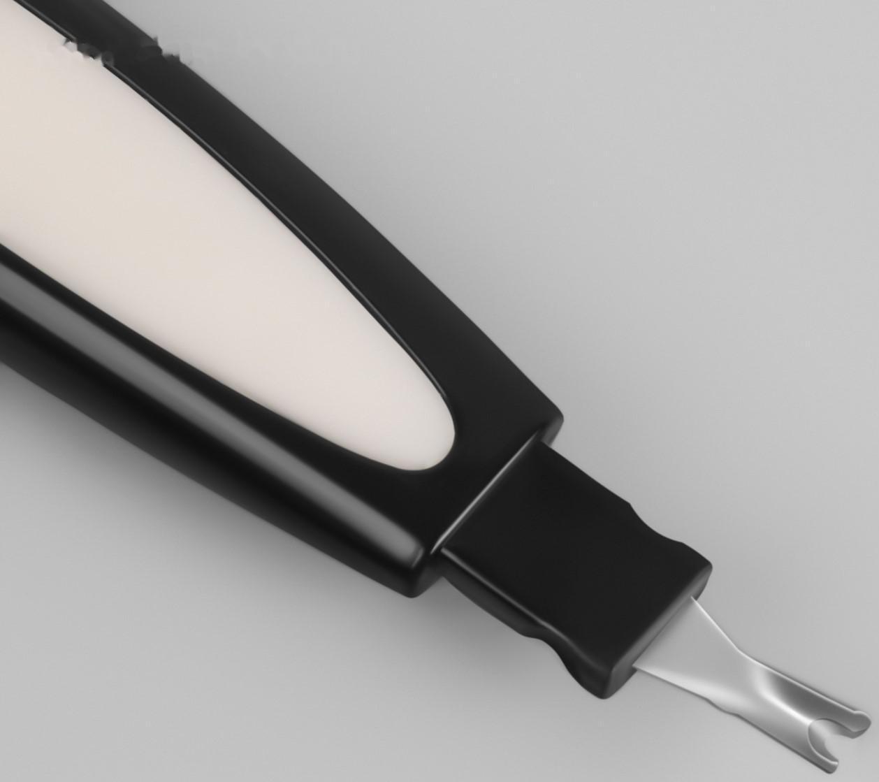 Пилка-триммер металлическая для ногтей, прорезиненная ручка, с защитным колпачком, 17 см, цвет МИКС