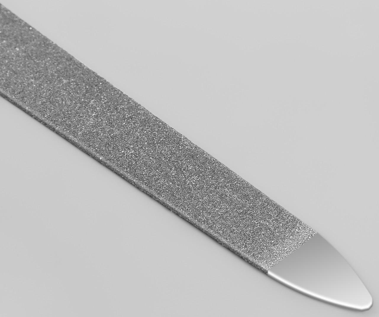 Пилка металлическая для ногтей, 15 см, в чехле, цвет серебристый/чёрный