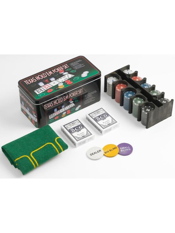 Покер, набор для игры (карты 2 колоды, фишки 200 шт.), с номиналом, 60 х 90 см