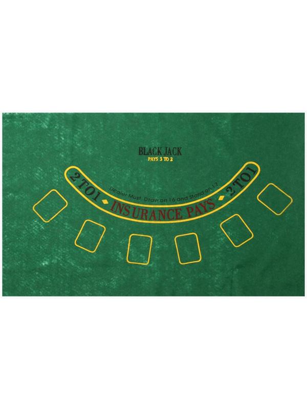 Покер, набор для игры (карты 2 колоды, фишки 200 шт.), с номиналом, 60 х 90 см