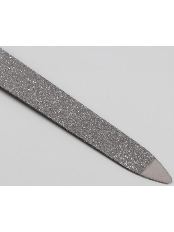 Пилка-триммер металлическая для ногтей, 17 см, с защитным колпачком, в чехле, цвет чёрный