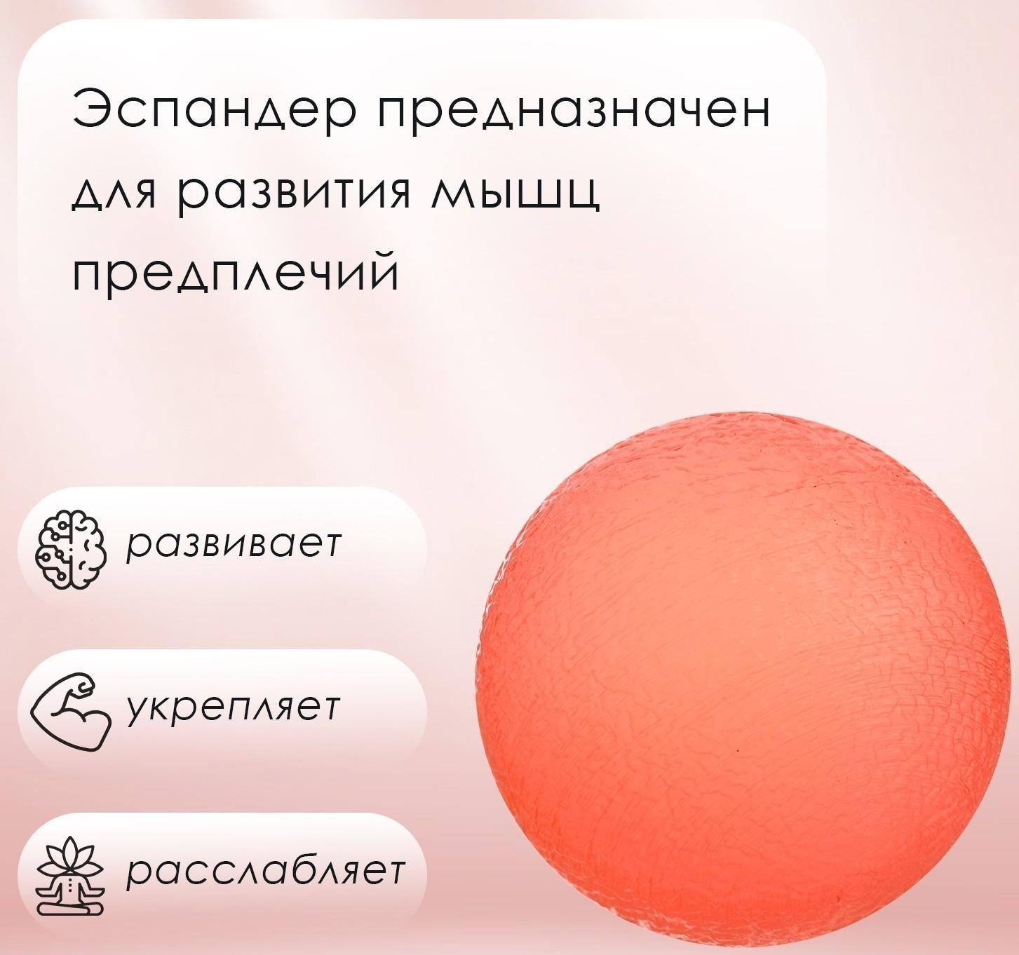 Эспандер ПВХ мячик круглый, d=5 см, цвета МИКС