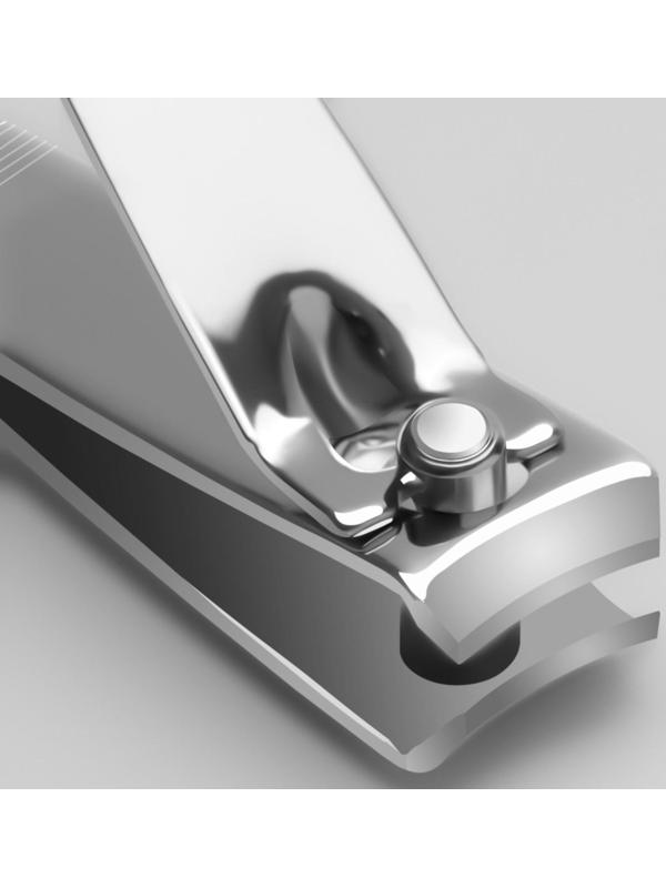 Кусачки-книпсер маникюрные, с пилкой, 5,5 см, на блистере, цвет серебристый