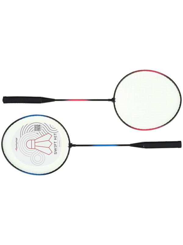 Ракетки для бадминтона, набор 2 шт., в чехле, цвета МИКС