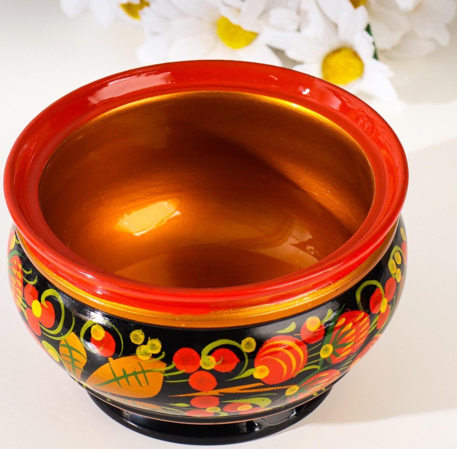 Сахарница «Ягодка», 11х12 см, хохлома