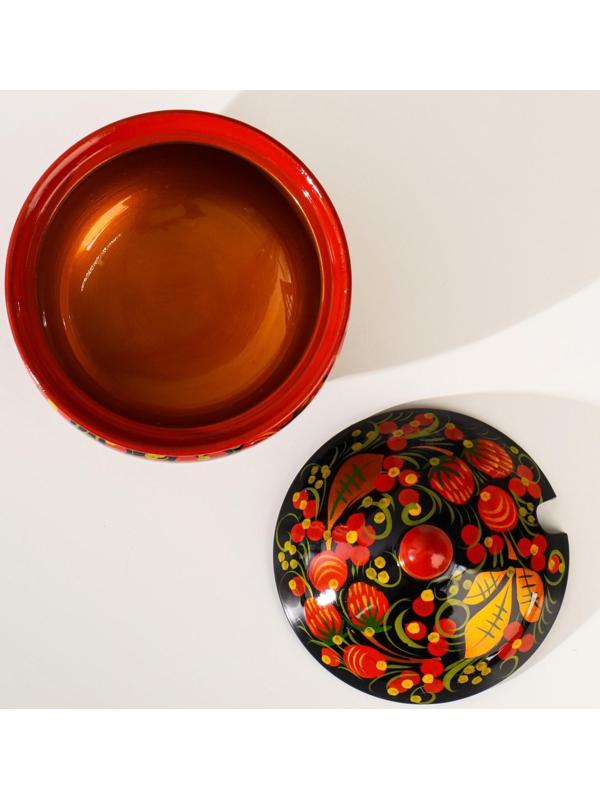 Сахарница «Ягодка», 11х12 см, хохлома