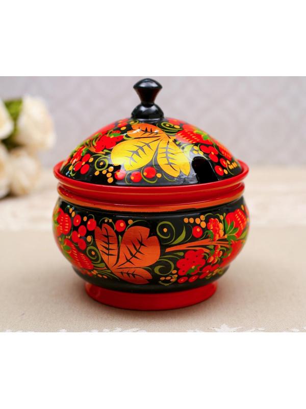 Сахарница «Ягодка», 11х12 см, хохлома
