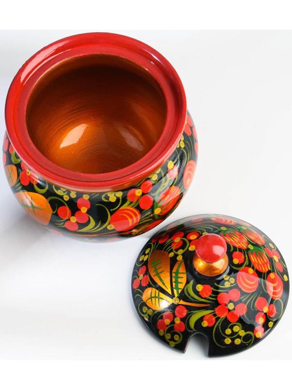 Сахарница «Ягодка», 11х12 см, хохлома