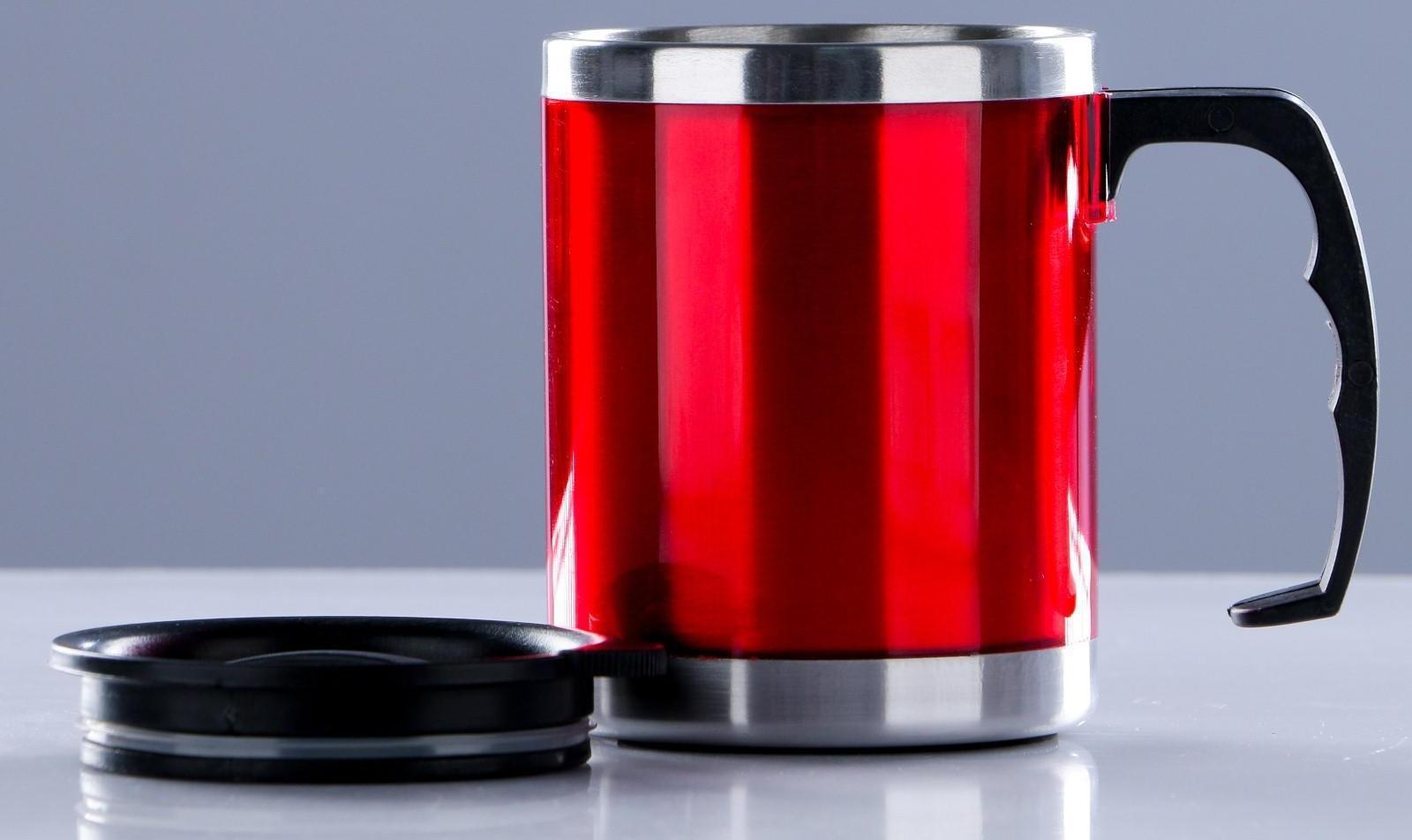 Термокружка, серия: Алтай, 450 мл, сохраняет тепло 2 ч, 11 х 12 см, красная