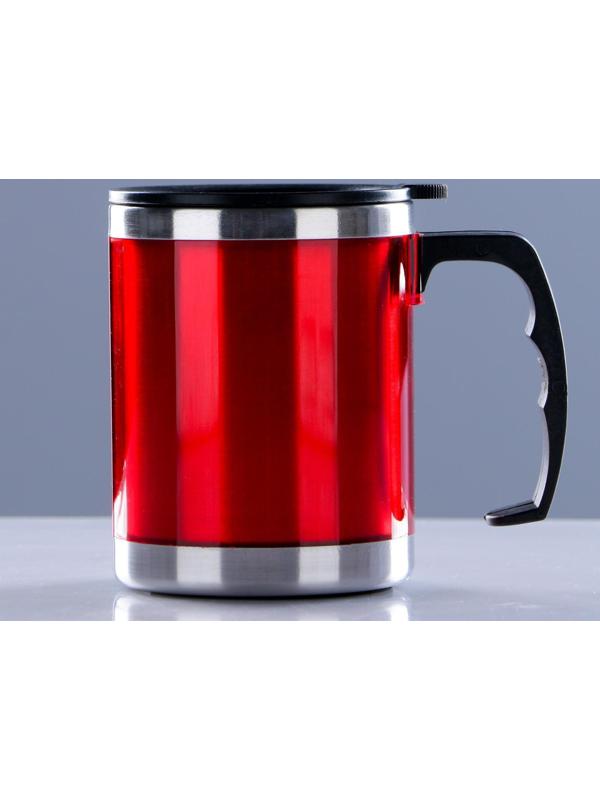 Термокружка, серия: Алтай, 450 мл, сохраняет тепло 2 ч, 11 х 12 см, красная