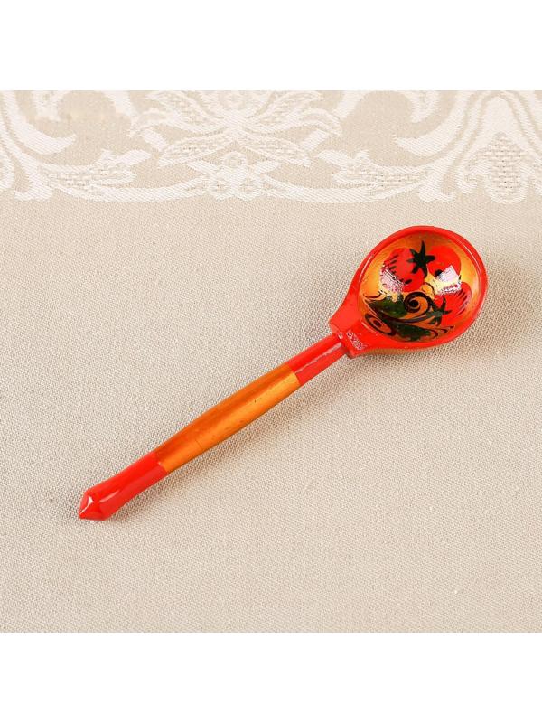 Сахарница, с ложкой, 10×9 см, хохлома