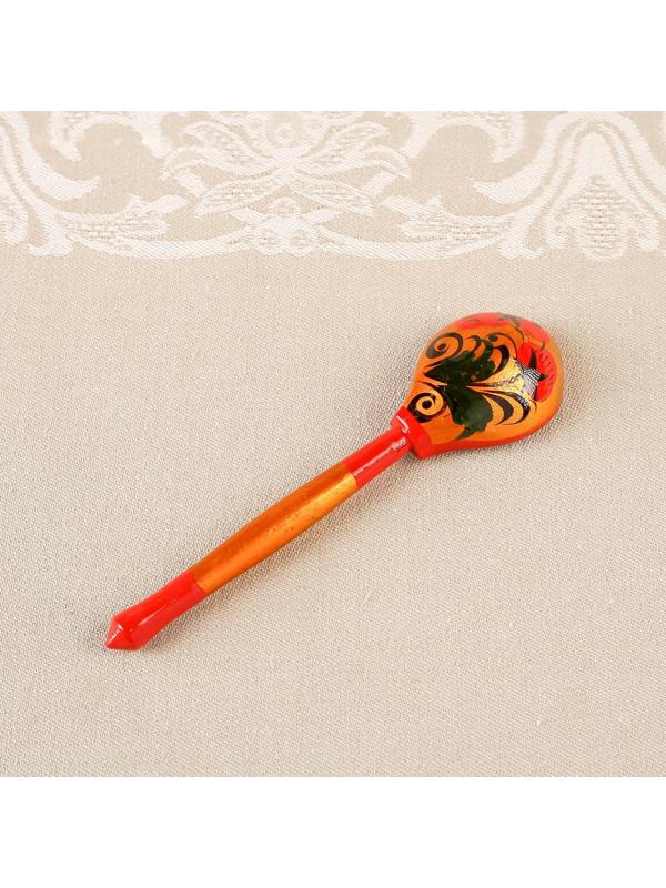 Сахарница, с ложкой, 10×9 см, хохлома