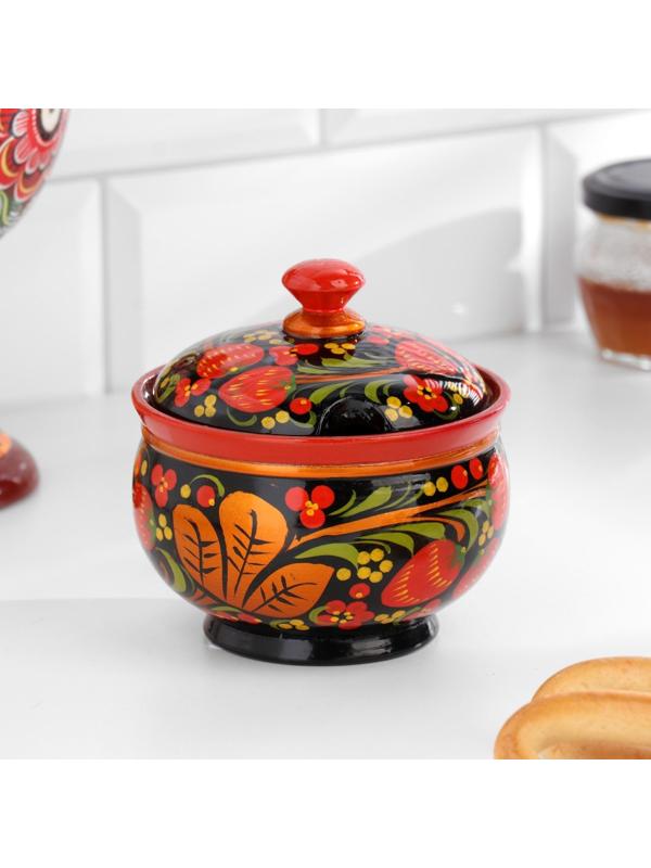 Сахарница «Ягодка», хохлома