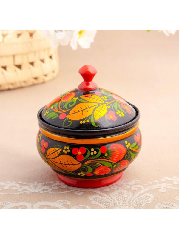 Сахарница «Ягодка», хохлома