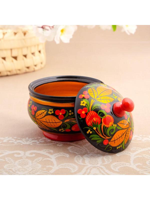 Сахарница «Ягодка», хохлома