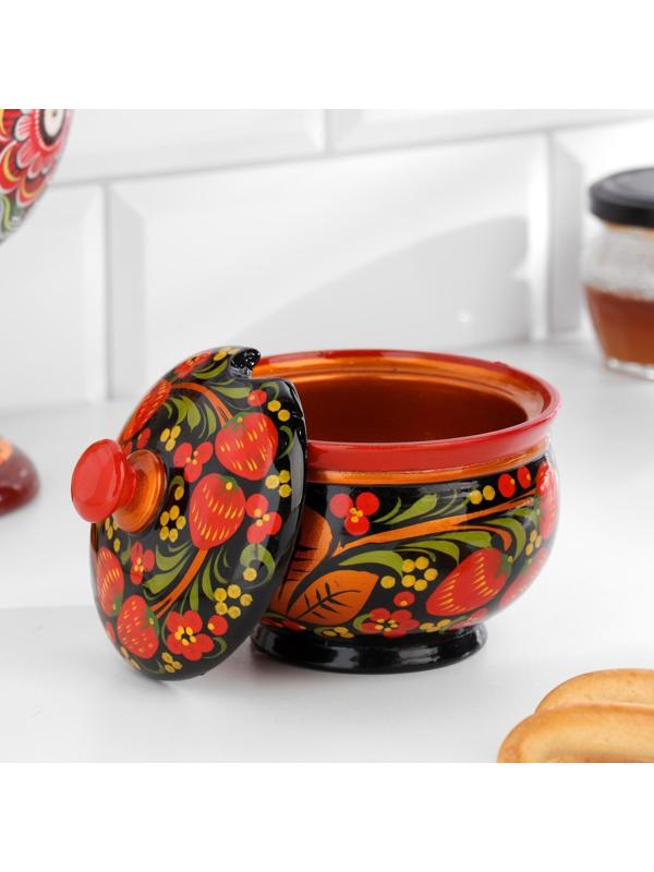 Сахарница «Ягодка», хохлома