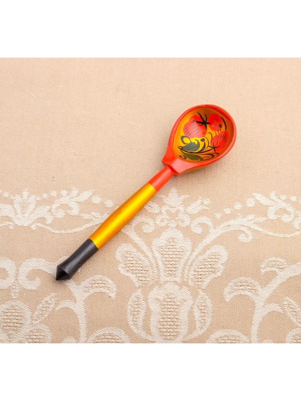 Сахарница«Ягодка», с ложкой, 10.5×11 см, хохлома