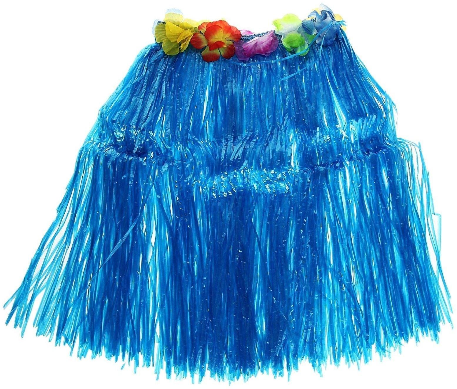 Гавайская юбка, цвет синий