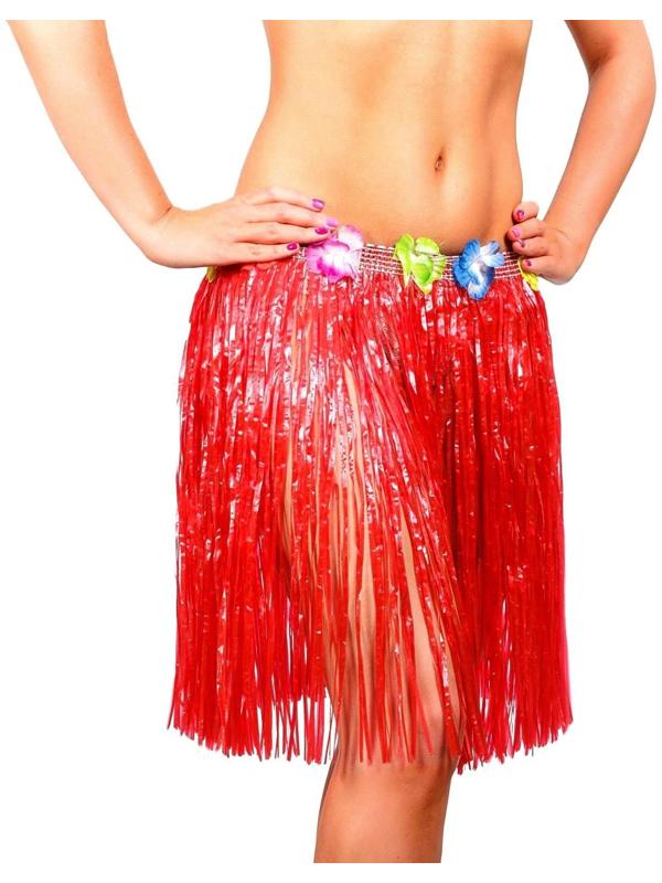Гавайская юбка, цвет красный