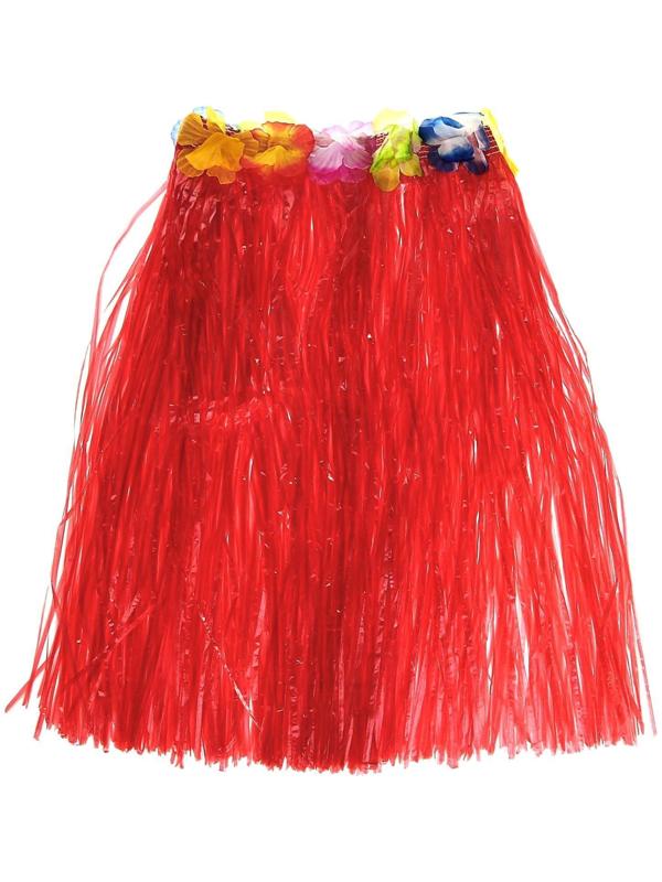 Гавайская юбка, цвет красный