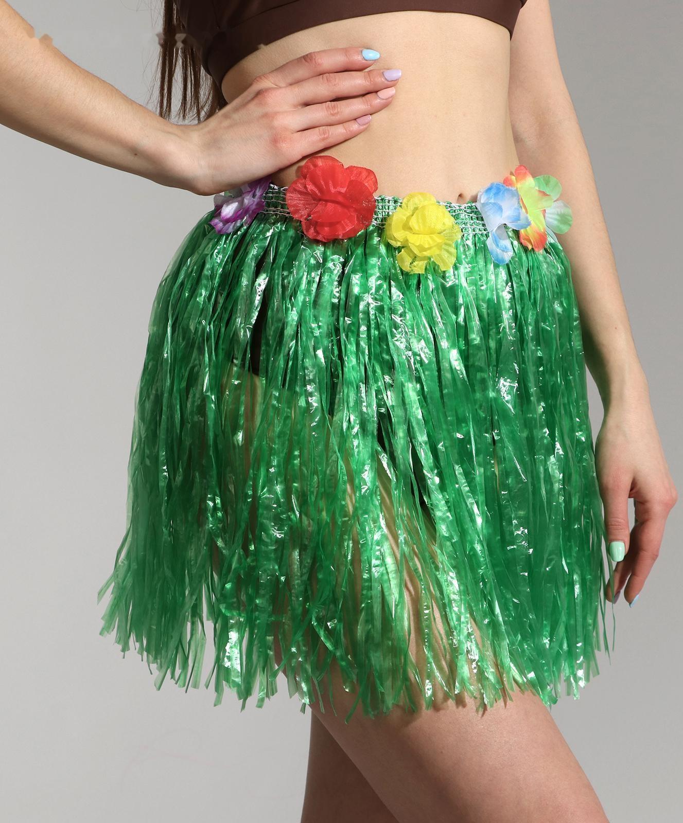 Гавайская юбка, цвет зелёный, 40 см