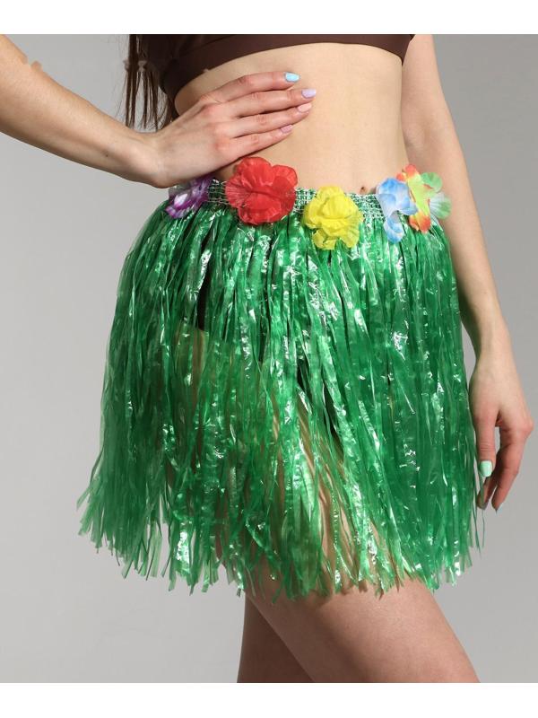 Гавайская юбка, цвет зелёный, 40 см