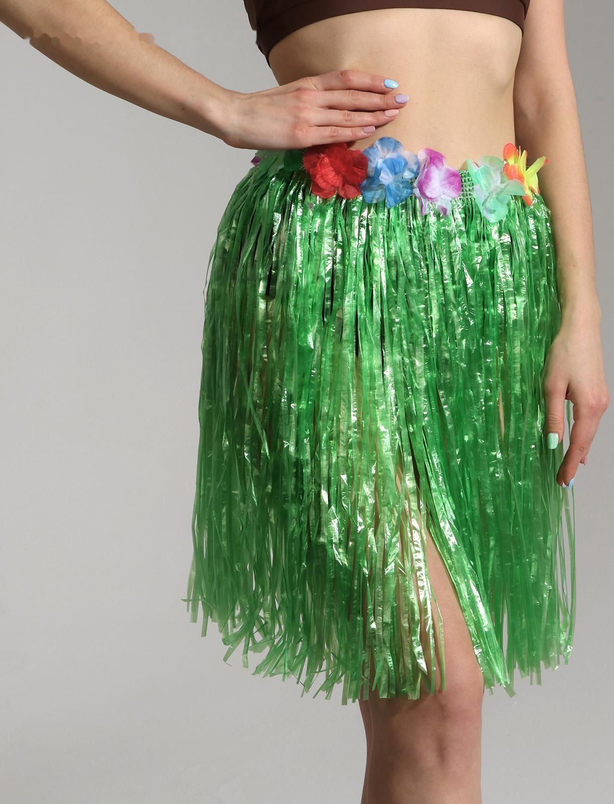Гавайская юбка, цвет зелёный