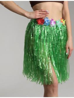 Гавайская юбка, цвет зелёный